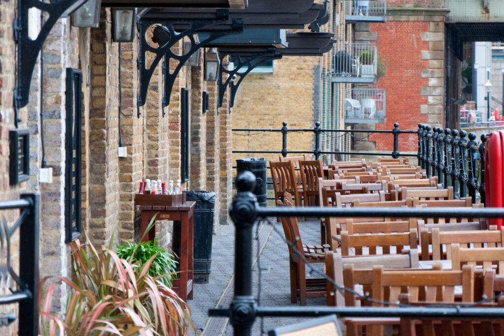 A street cafe during day time