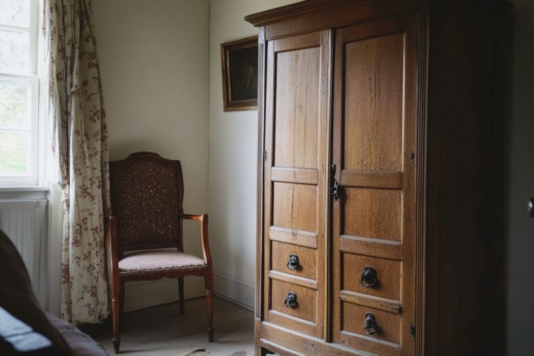 A huge wooden cabinet in the bedroom in the concept of 'How to Move Large Furniture When Moving House to Leyton'.